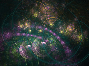 Fractal In Purple And Green by Sharon Apted at PublicDomainPictures.net